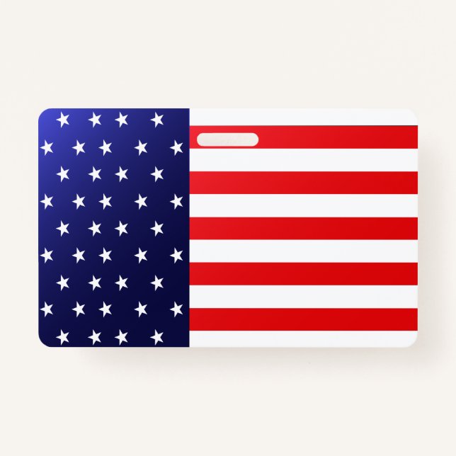 USA Flag  ID Badge (Front)