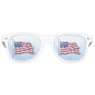 Usa flag in the wind retro sunglasses