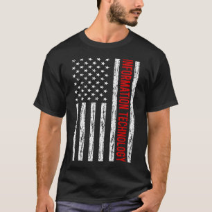 USA Flag Information Technology T-Shirt