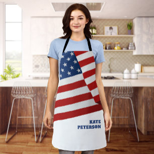 USA Flag   Insignia   Pop Art  Apron
