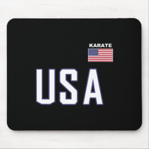 Usa Flag Karate Cool Team Equipment Martial Arts M Mouse Pad