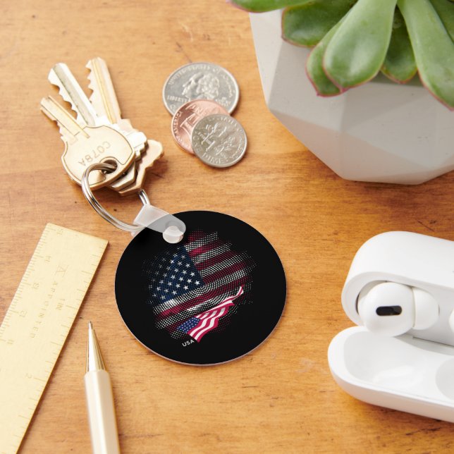 USA flag Key Ring (Desk)