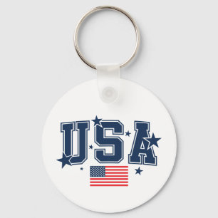USA Flag Keychain