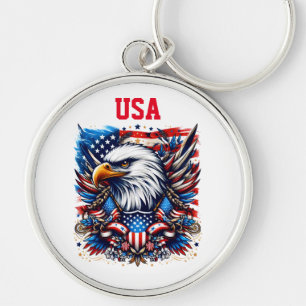 USA Flag Keychain