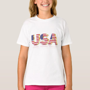 USA Flag Kids T-Shirt United States of America