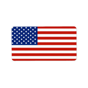 USA flag Label