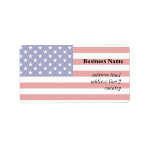 USA flag Label
