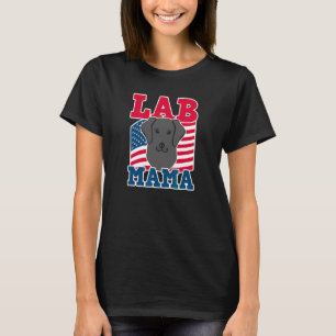 Usa Flag Labrador Mama Lab Mum T-Shirt