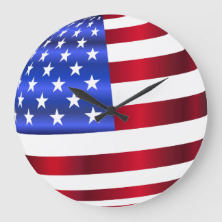 USA Flag Large Clock