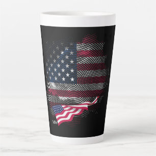 USA flag Latte Mug