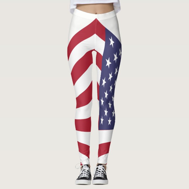 Usa Flag Leggings (Front)