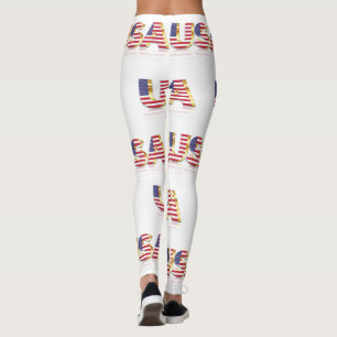 USA Flag Leggings