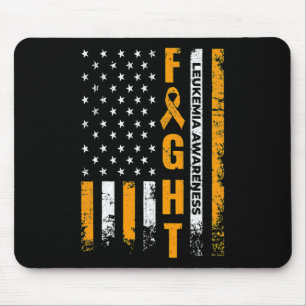 Usa Flag Leukaemia Awareness Cancer Survivor Gift Mouse Pad