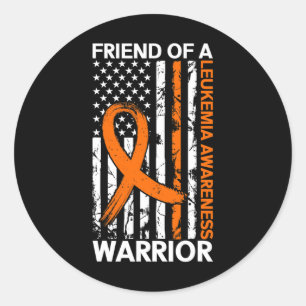 Usa Flag Leukaemia Awareness Month Us American For Classic Round Sticker