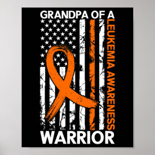 Usa Flag Leukaemia Awareness Month Us American For Poster