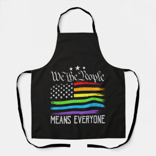 USA Flag LGBTQ Equality We the People Means Everyo Apron