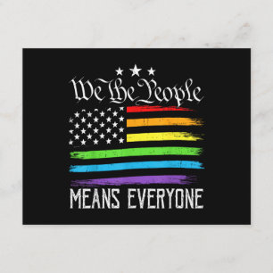 USA Flag LGBTQ Equality We the People Means Everyo Enclosure Card