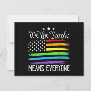 USA Flag LGBTQ Equality We the People Means Everyo Holiday Card