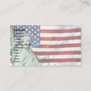 USA FLAG & LIBERTY BUSINESS CARD