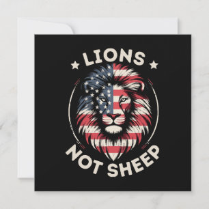 USA FLAG , LIONS NOT SHEEP INVITATION