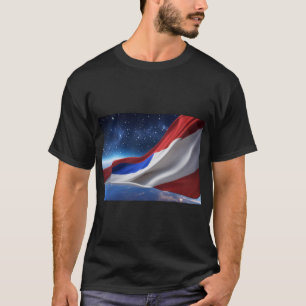 USA Flag Logo Basic Dark T-Shirt