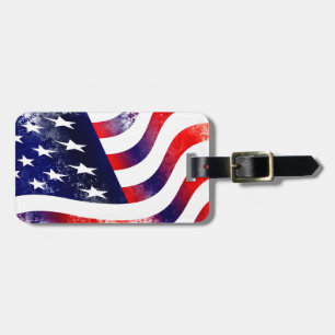 USA FLAG LUGGAGE TAG