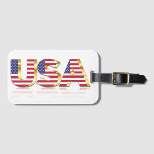 USA Flag Luggage Tag United States of America