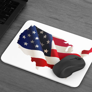 USA Flag Map Mousepad