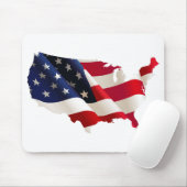 USA Flag Map Mousepad (With Mouse)