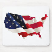 USA Flag Map Mousepad (Front)