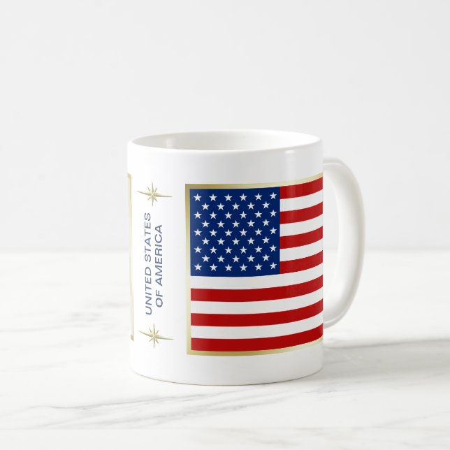USA Flag + Map Mug (Front Right)