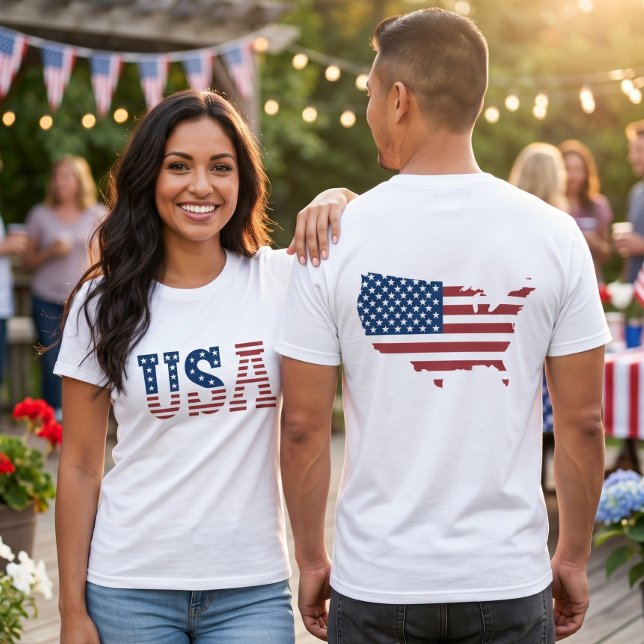 USA Flag Map Patriotic  T-Shirt (Creator Uploaded)