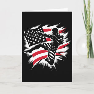 Usa Flag Mma Mixed Martial Arts American Kickboxin Card