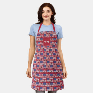 USA FLAG   Monogram   American Apron