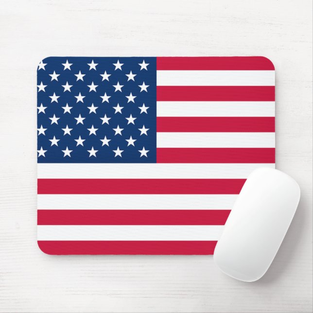 USA Flag Mouse Pad United States of America (With Mouse)