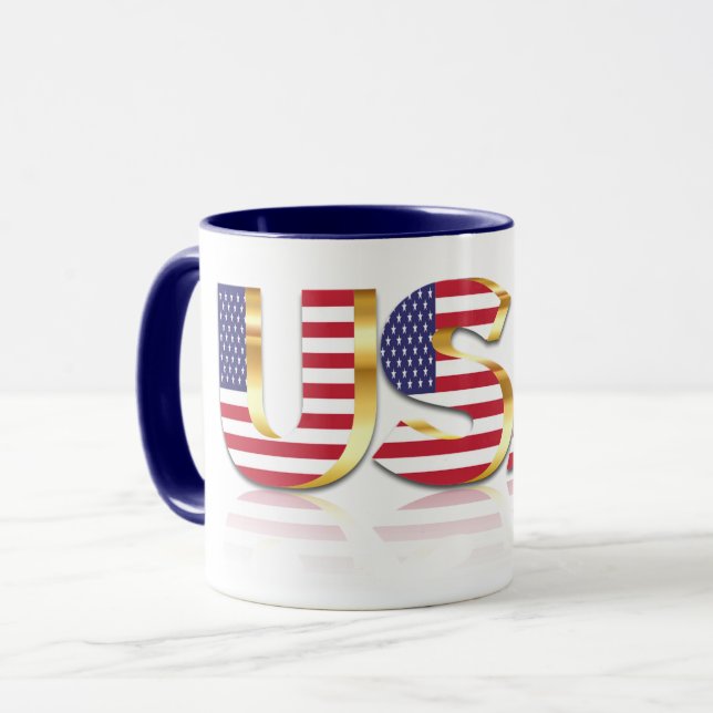 USA Flag Mug United States of America (Front Left)