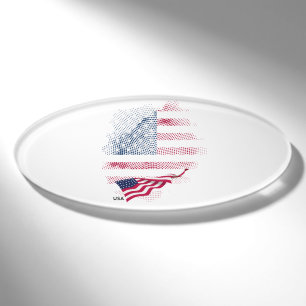 USA flag Name Tag