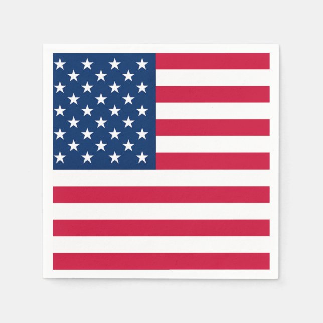 USA Flag Napkins - Patriotic (Front)