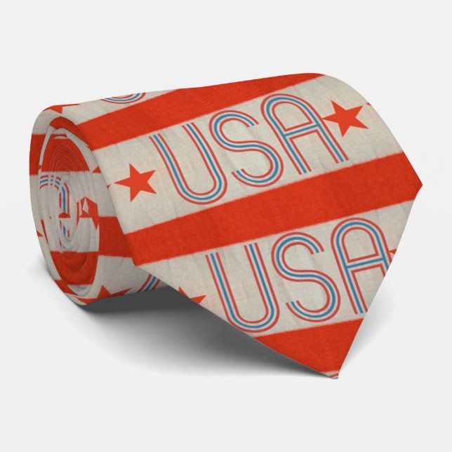 USA Flag Necktie (Rolled)