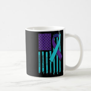 Usa Flag Nobody Fights Alone Suicide Prevention Aw Coffee Mug