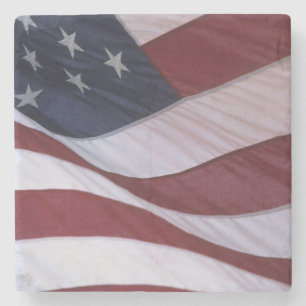 USA flag, North Carolina, USA Stone Coaster