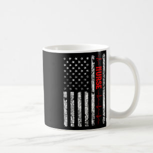 Usa Flag Nurse Vintage Patriotic Nurse American Fl Coffee Mug