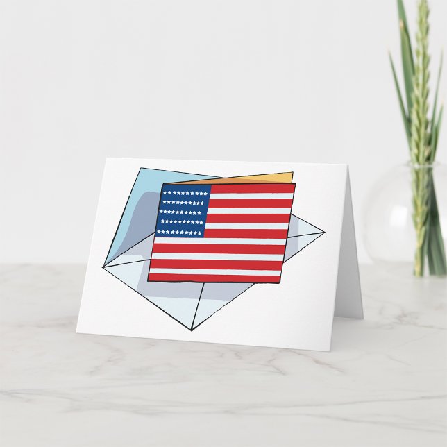 USA Flag On A Card (Creator Uploaded)