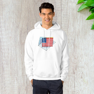 USA Flag On A Card Hoodie