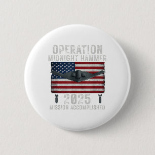 Usa Flag Operation Midnight Hammer B-2 Stealth Bom 6 Cm Round Badge