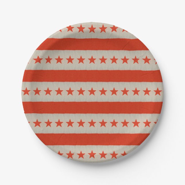 USA Flag Paper Plate (Front)