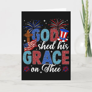 Usa Flag Patriotic 4th Of July America Day Of Inde Card