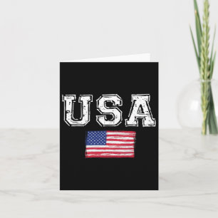 Usa Flag Patriotic 4th Of July America Day Of Inde Card