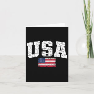 Usa Flag Patriotic 4th Of July America Day Of Inde Card