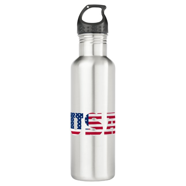 USA Flag  Patriotic 710 Ml Water Bottle (Front)